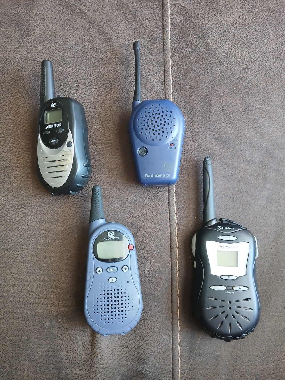 Cobra and RadioShack & Audiovox Black and Blue Portable Walkie Talkie Set-Parts